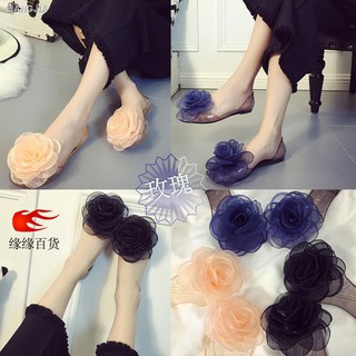 ✕Giày sandal nhựa trong suốt hở mũi thời trang mùa hè cho nữ