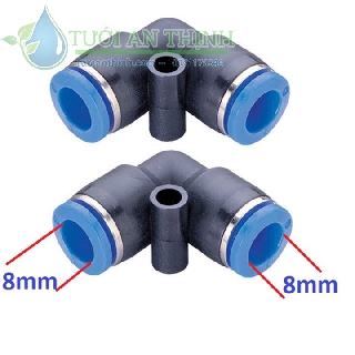 Combo 10 Co Nối Nhanh Ống Phun Sương PE 8mm - Co Nối Nhanh Khí Nén Ống 8mm