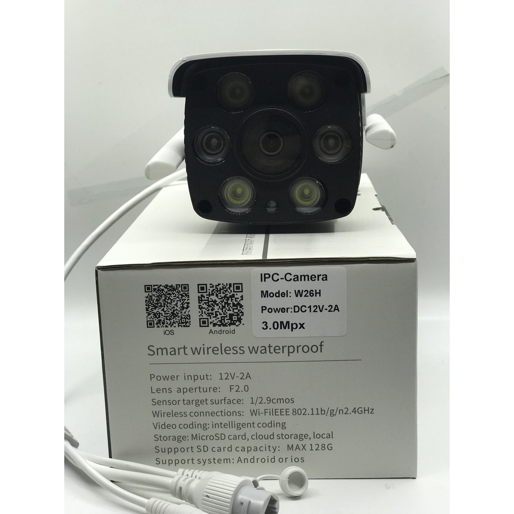 Camera IP YooSee ngoài trời W26H - Ultra HD Siêu nét 3.0Mpx