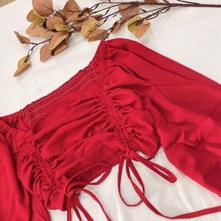 ÁO CROP RÚT DÂY (KÈM HÌNH THẬT)
