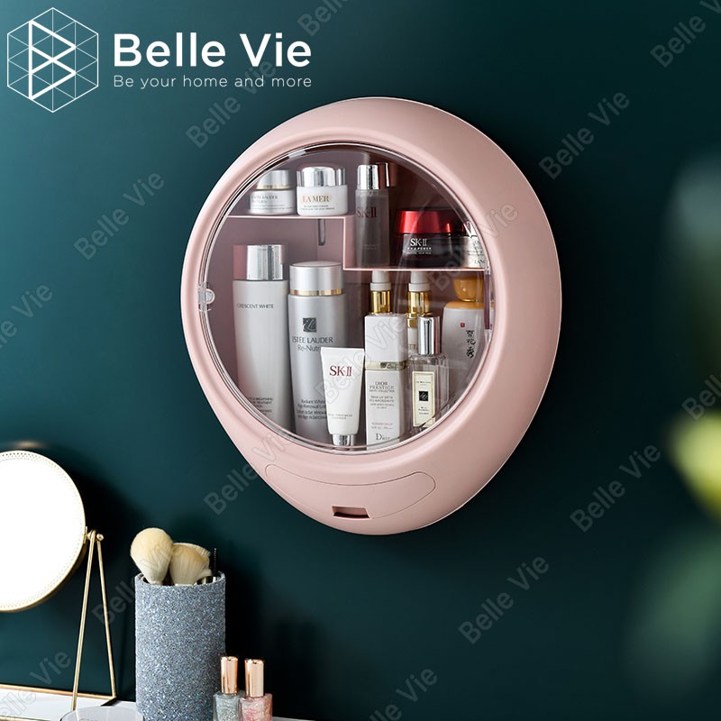 Kệ Đựng Mỹ Phẩm Treo Tường BELLEVIE Kệ Đựng Đồ Nhà Tắm Cao Cấp Gắn Tường Chắc Chắn