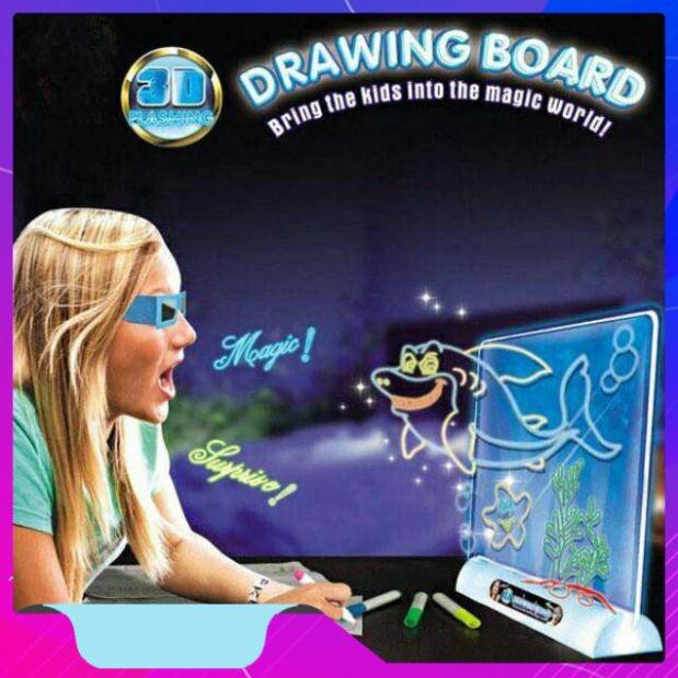 {GIÁ RẺ BẤT NGỜ} Bộ tranh vẽ 3D phép màu kèm bút màu magic 3D Drawing Board