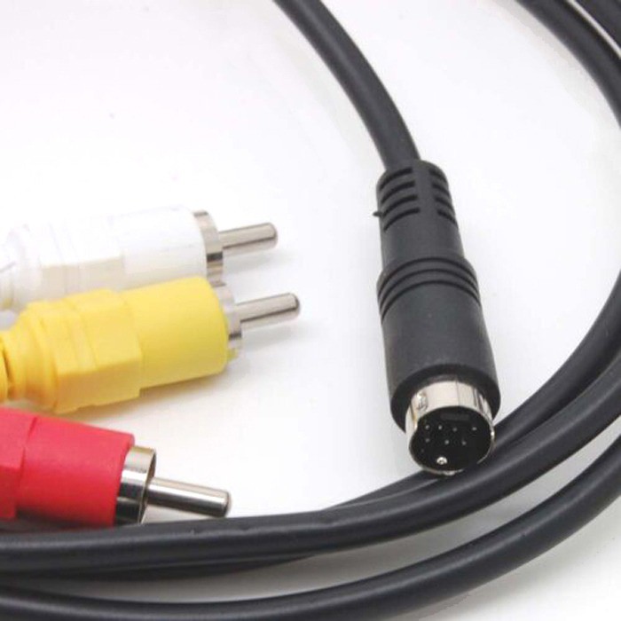 Dây Cáp Âm Thanh 5FeeT 7Pin S-Video Male Sang 3 RCA Male Cho PC TV Laptop