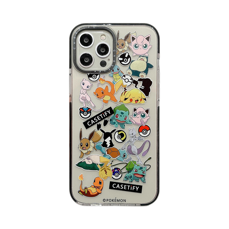 Ốp điện thoại CASETIFY chống rơi in Anime Pokémon Pikachu cho iPhone SE 2020 11 Pro Max X XS Max XR 12 Pro Max 12 Mini