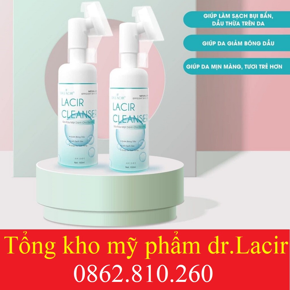 Sữa Rửa Mặt Bạc Hà kiềm dầu Lacir Cleanser của Dr.lacir