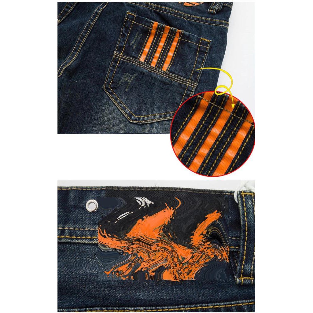 Quần Jeans nam co giãn ống suông năng động