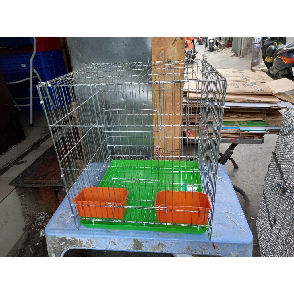 Lồng nuôi chim bằng kẽm 40 cm kèm phụ kiện