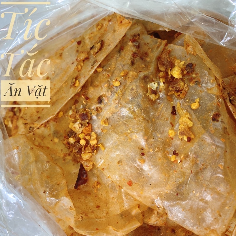 BÁNH TRÁNG XÌ KE MUỐI NHUYỄN TỎI PHI SIÊU CAY SIÊU NGON! XIKE 30GR