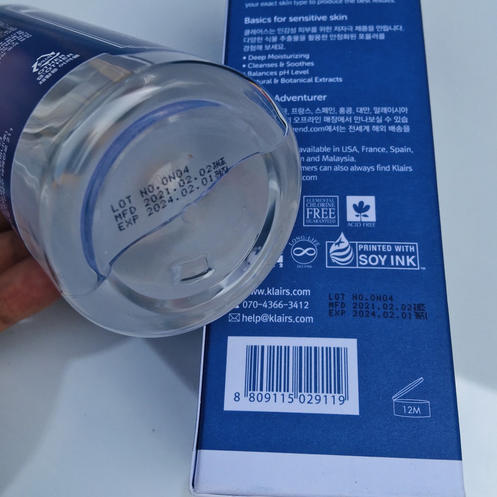 Nước hoa hồng cho da nhạy cảm dưỡng ẩm không mùi Klairs Supple Preparation Unscented Toner | BigBuy360 - bigbuy360.vn