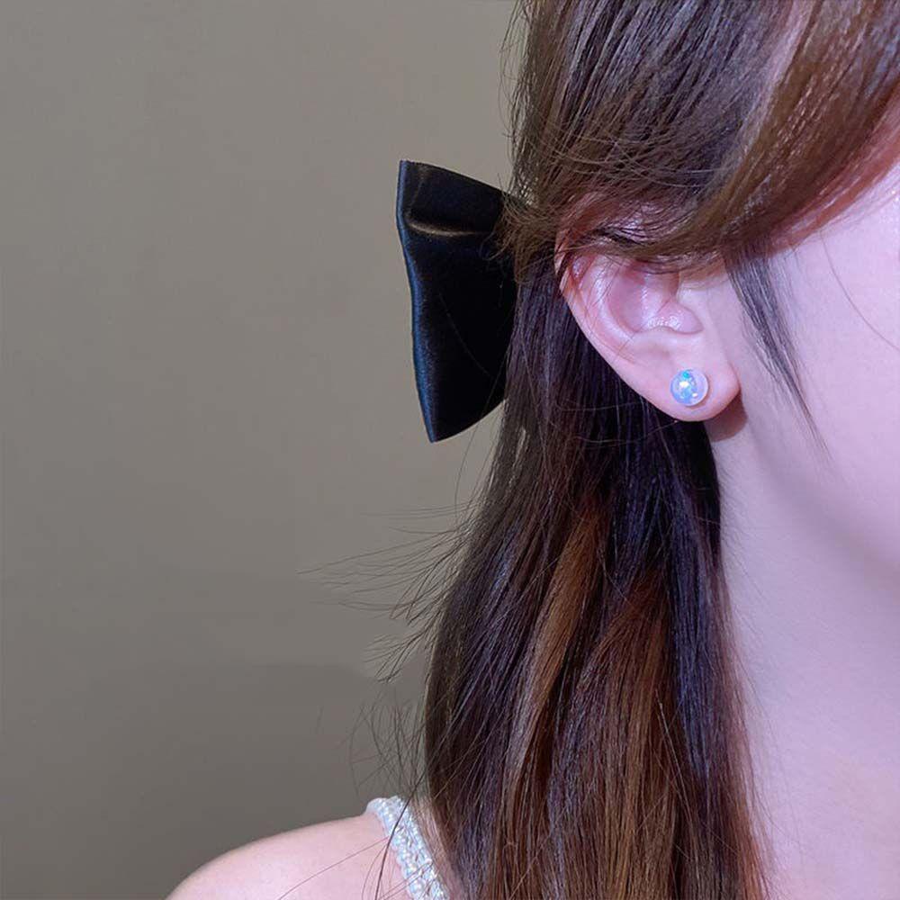 Khuyên Tai Nữ Đính Ngọc Trai Nhân Tạo Màu Sắc Phong Cách Hàn Quốc