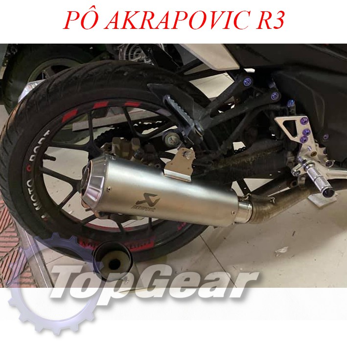 Pô Akrapovic R3 - Pô GP Họng 51mm &lt;TOPGEAR&gt;