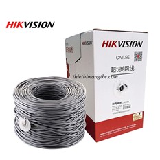 Cáp mạng Cat5e, Cat6 Hikvision chuyên dụng cho lắp camera, 8 lõi đồng nguyên chất - Hàng chính hãng