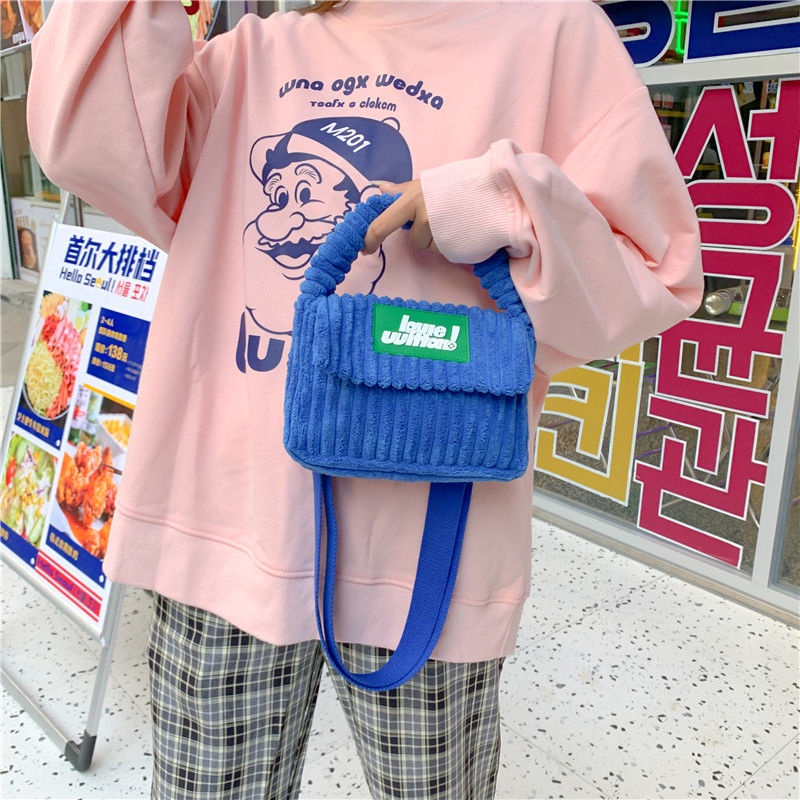 Túi đeo chéo ENVIROSAX dáng vuông nhỏ vải nhung dễ thương cho học sinh