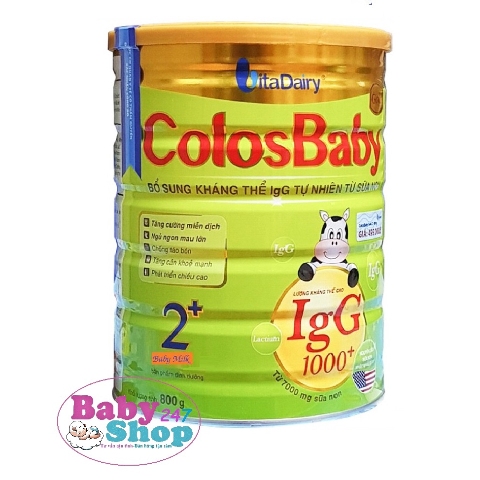 Sữa ColosBaby Gold 1000IgG 2+ 800g(Chính Hãng VitaDairy)