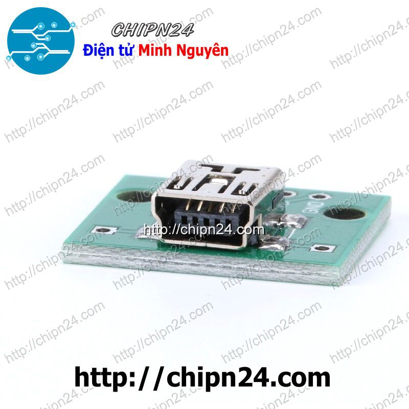 [1 CÁI] Đế chuyển Adapter Mini USB to DIP (PCB chuyển, Mạch chuyển)