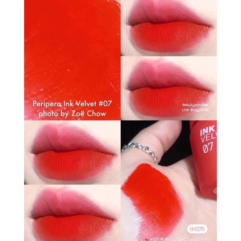 (HÀNG CHÍNH HÃNG) SON KEM INK VELVET LIP TIN MÀU 07 đỏ cam