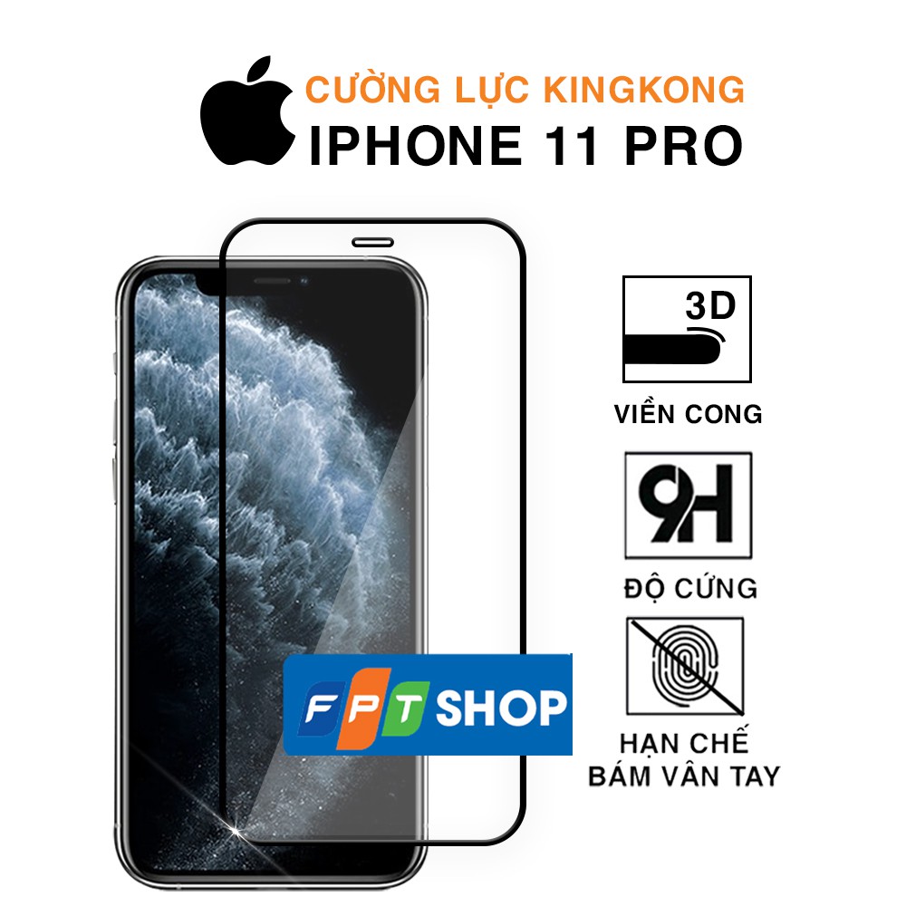 Cường lực Iphone 11 Pro chính hãng KingKong chống va đập trầy xước bản tách hộp – Dán màn hình Iphone 11 Pro