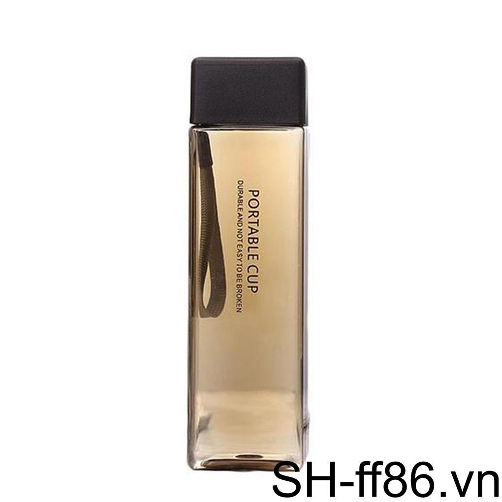 Bình Nước Thể Thao Bằng Nhựa Hình Vuông 450ml ff86