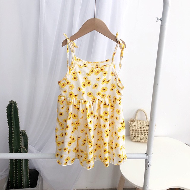 🌿 SIÊU MÁT-SIÊU XINH-GIÁ SIÊU RẺ 🌿 Váy 2 dây vải đũi cho bé