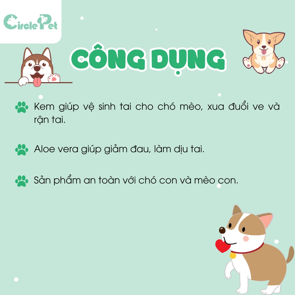 Kem Ngăn Ngừa Viêm Tai Cho Chó Mèo Hương Nha Đam Davis Earmed Mite Lotion Chai 59ml - Circle Pet