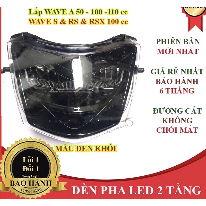 Đèn pha led 2 tầng wave a wave 50/100/110 wave s, wave rs, wave rsx