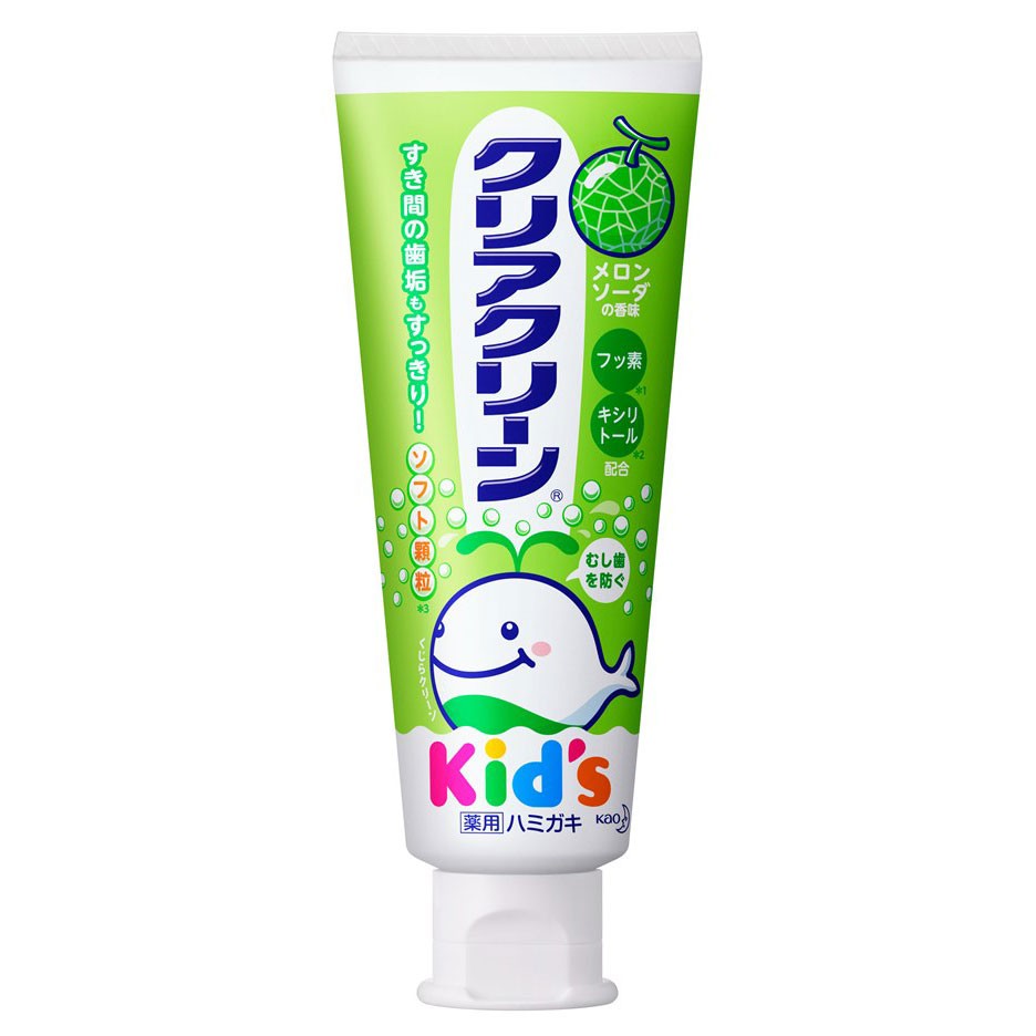 Kem đánh răng cho bé Kao Kid's dưa lưới 70gr - Hàng nội địa Nhật