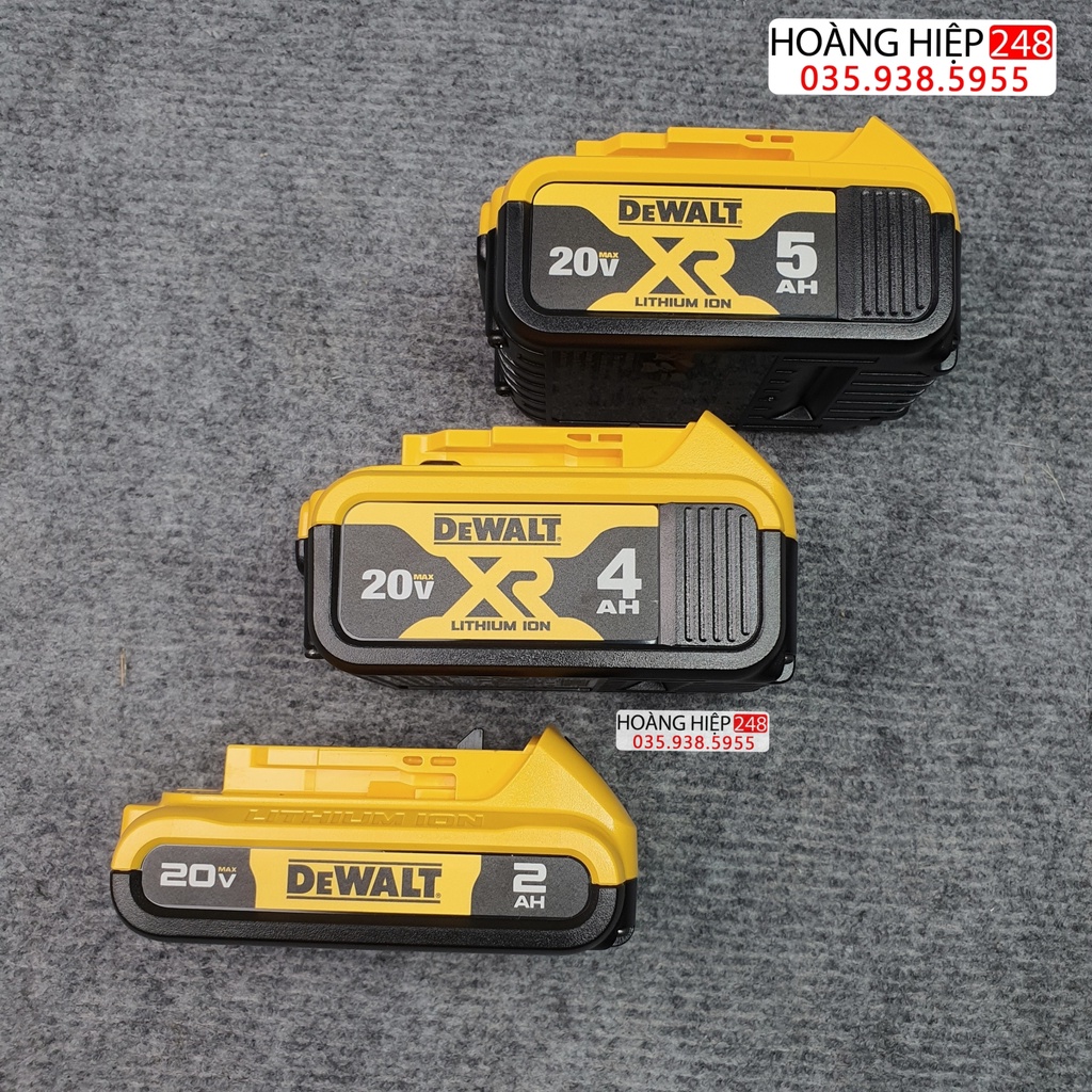 Pin Dewalt 20V 2Ah-4Ah-5Ah bảo hành 12 tháng