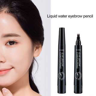 [Hàng mới về] Bút chì vẽ lông mày phẩy sợi mực lỏng đầu 4 nhánh không nhòe nặng 5g dành cho nữ