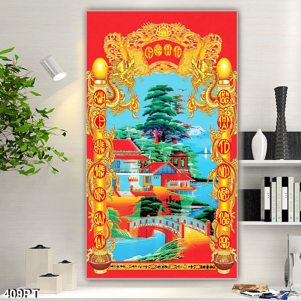 Tranh Cửu Huyền Thất Tổ In Theo Kích Thước Yêu Cầu Có Keo Dán