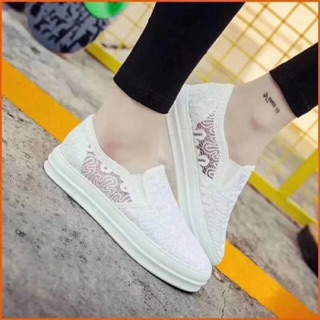 Giày bata phối ren lưới