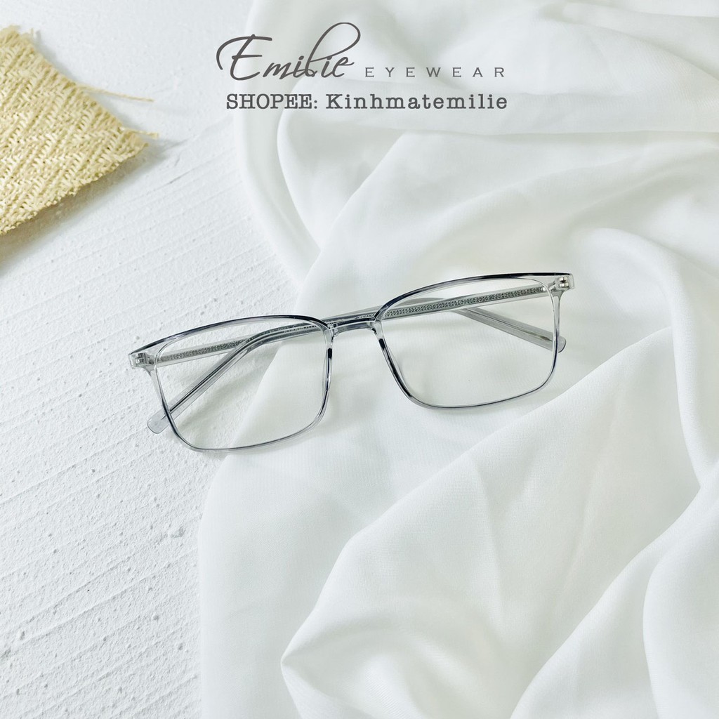 Gọng kính vuông nhựa dẻo nam nữ Emilie eyewear phụ kiện thời trang 8188