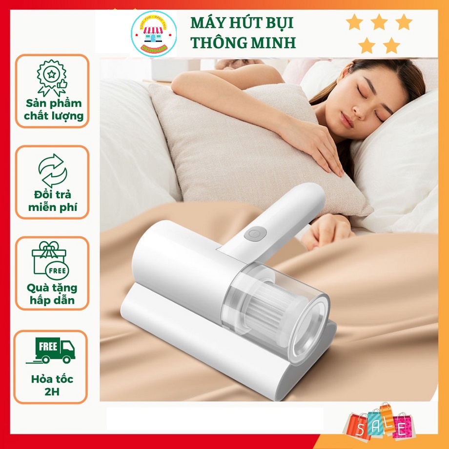 Máy Hút Bụi Giường Nệm, Máy Hút Bụi Mini Không Dây Sạc Pin Có Tia UV Khử Khuẩn, Chăn Ga, Ghế Sofa HB2 (tkht1)