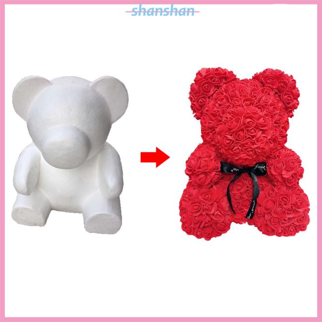 Gấu bông xốp màu trắng làm quà tặng Valentine