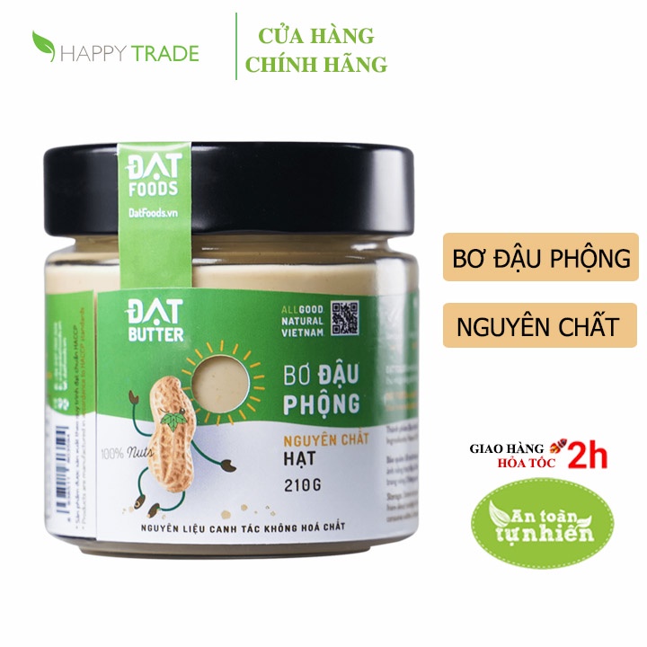 [Mã BMBAU50 giảm 7% đơn 99K] Bơ đậu phộng nguyên chất có hạt Đạt Butter (240g)