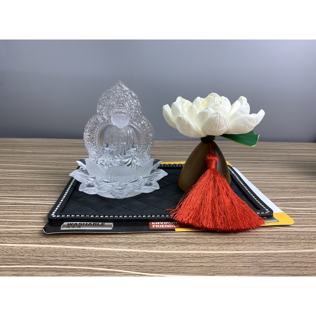 Tượng phật bà quan âm lưu ly, mẹ hiền quán thế âm bình an, may mắn, tượng phật quan thế âm bồ tát để taplo xe hơi