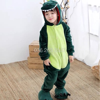 Bộ Đồ Thú Liền Thân Khủng Long Xanh ❤️ FREESHIP ❤️ Bộ đồ thú Khủng Long Xanh Trẻ Em Loại 1