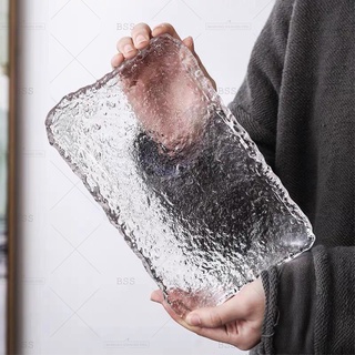 Khay phục vụ bằng thủy tinh tổng hợp đa năng phong cách hàn quốc