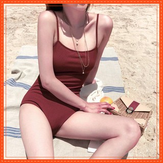 Bikini Đồ Bơi Một Mảnh Hai Dây Khoe Lưng Hàn Quốc Cao Cấp Dày Dặn Co Giãn 4 Chiều Tôn Dáng thumbnail