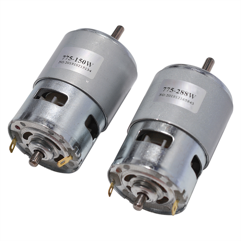 775 Động cơ DC 12V 24V 80W 150W 288W Động cơ DC Mô-men xoắn lớn Động cơ DC Công suất cao Động cơ trục chính vòng bi kép