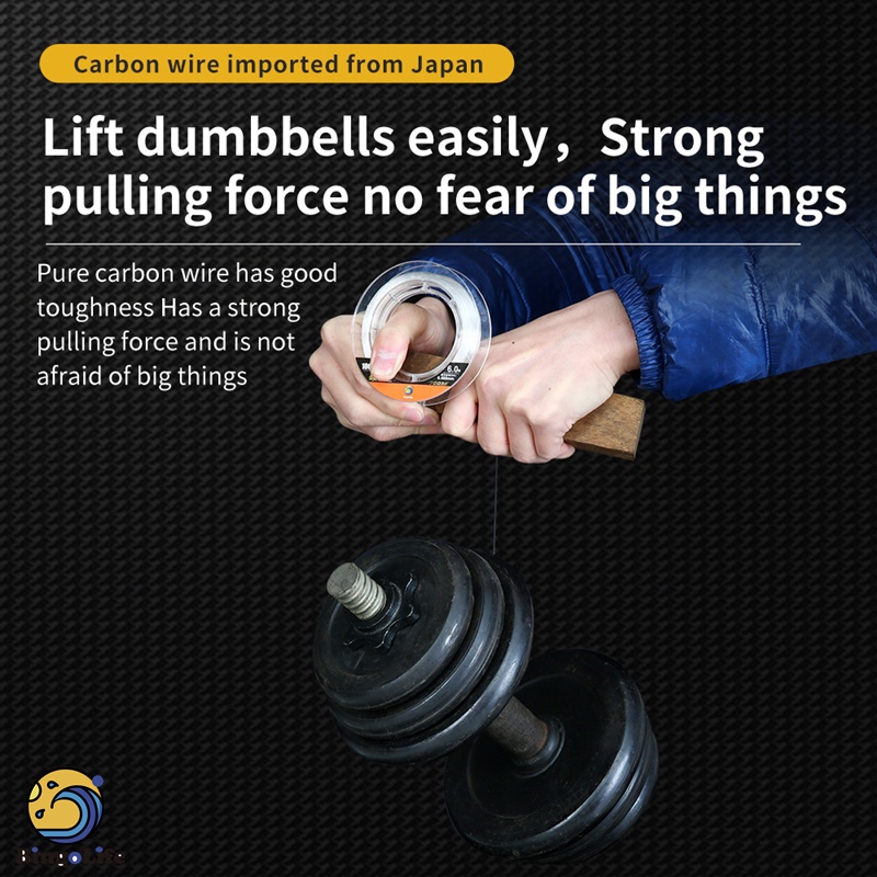 Bingolife Cuộn Dây Câu Cá Bằng Sợi Carbon Fluorocarbon Cao Cấp 100m