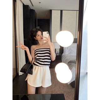 SET QUẦN SHORT + ÁO ỐNG SỌC