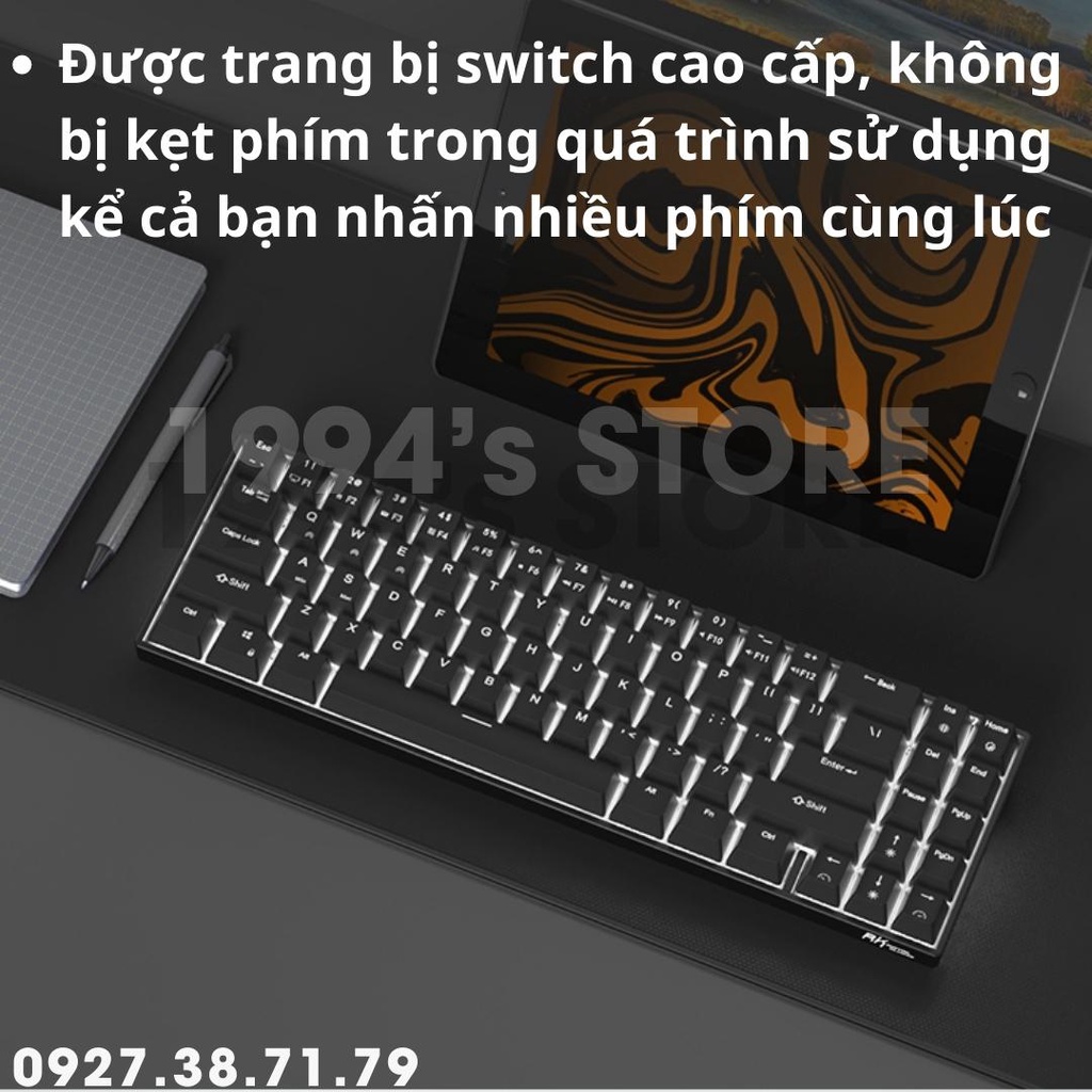 RK71 LIMITED EDITION - Bàn phím cơ không dây Bluetooth 5.1 - Wireless - HOTSWAP - Bản Version 4 - Phần mềm Keymap phím