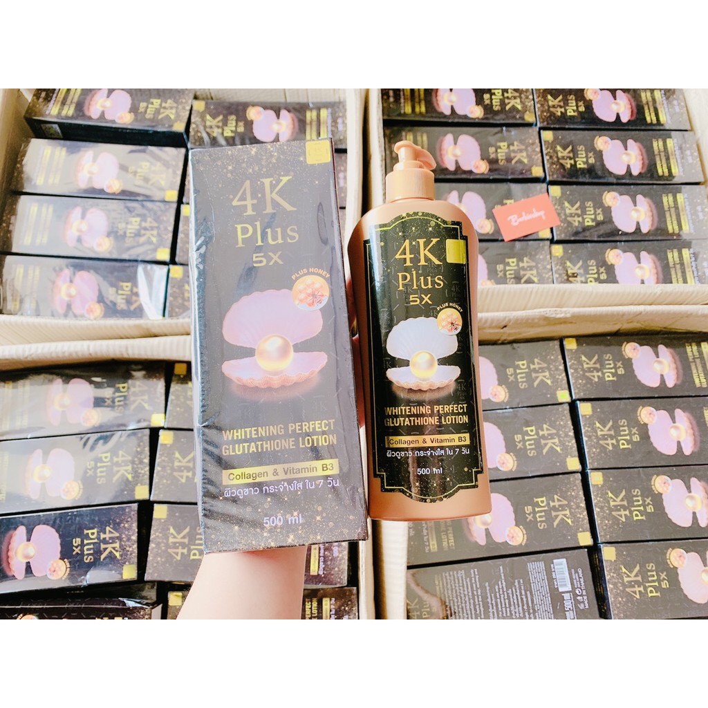 Sữa Dưỡng Thể 4K Plus 5X Thái Lan 500ml + DƯỠNG THỂ ALPHA ARBUTIN LOTION 3PLUS 500ml | BigBuy360 - bigbuy360.vn