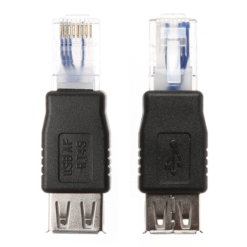 Set 2 Đầu Nối Chuyển Đổi Cổng USB Type A Sang Cổng Mạng Internet RJ45