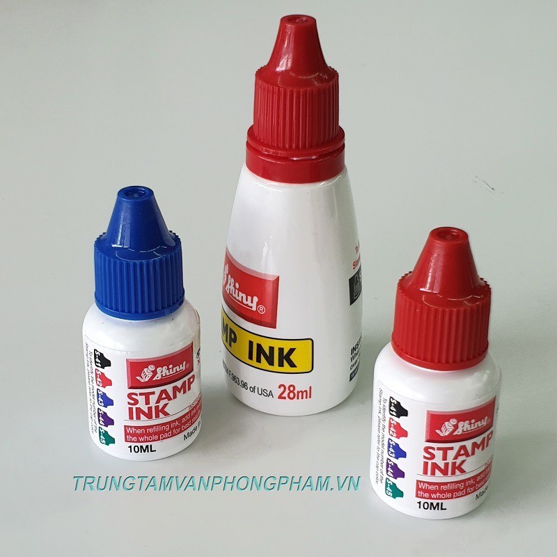MỰC DẤU SHINY CHAI NHỎ 10ml S61 S62 S63 S64 S65 S-61 S-62 S-63 dùng dấu vuông tròn tên đóng lên giấy s842 s843 s844...