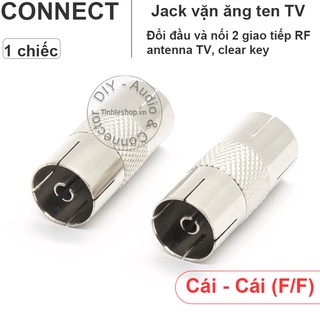 Đầu nối cổng RF TV 9.5mm cái sang cái cho ăng ten TV clear key Đầu thu kỹ thuật số Đầu DVB (1 chiếc)