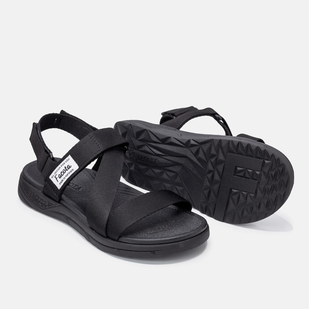 FACOTA | Giày dép sandal nam, nữ Unisex thể thao đen đi học, đi chơi NN01