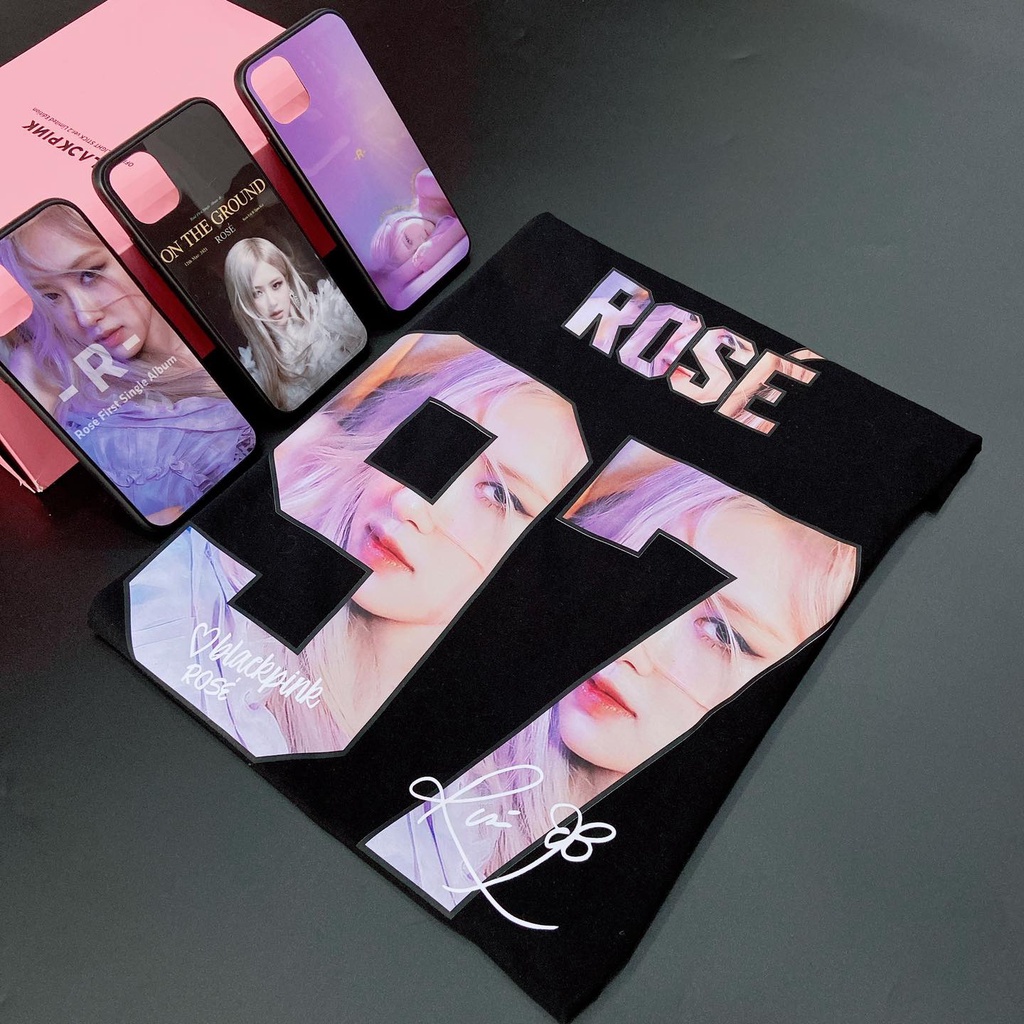 Áo thun K-pop ROSÉ BLACKPINK album - R - nhiều màu dành cho BLINKS