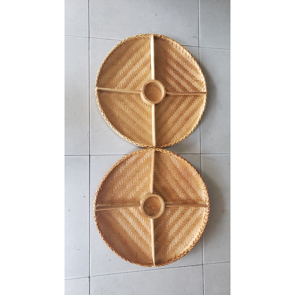 Mẹt tre có ngăn đường kính 35cm - nguyenlieutresaigon