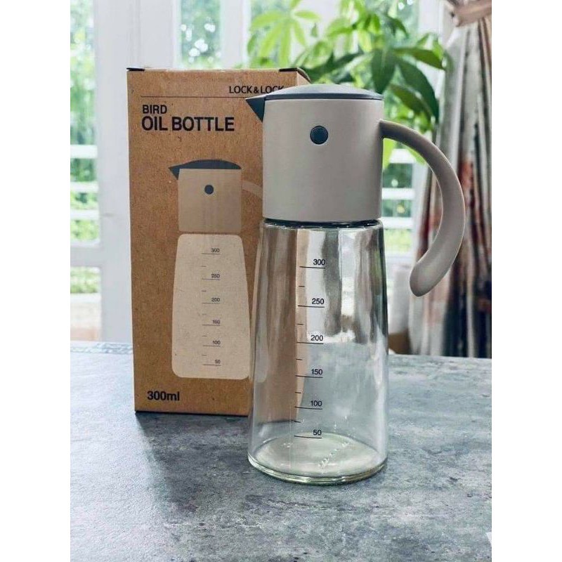 Bình đựng dầu Lock&Lock Bird Oil Bottle LLG706  tự động mở nắp khi rót, có vạch chia dung tích - Hàng chính hãng